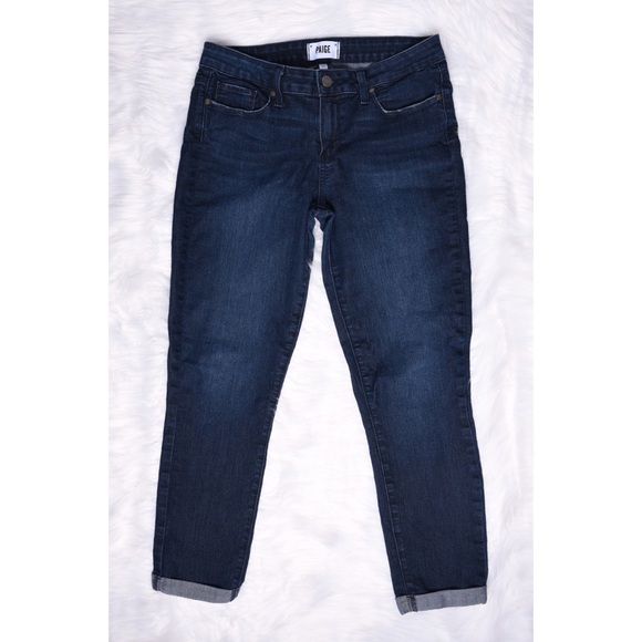 Paige Kylie Crop Skinny Ankle Denim Jeans Blue - Picture 2 of 8